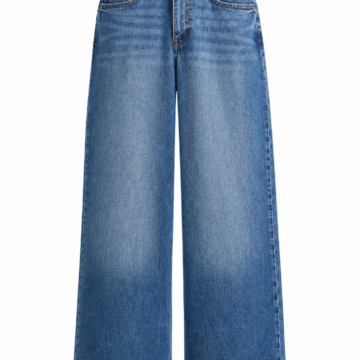 Medium Wash Blue High Rise Wide Leg Jeans