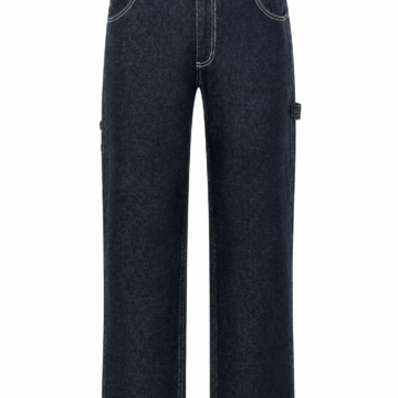 Dark Indigo High Rise Straight Leg Utility Jeans