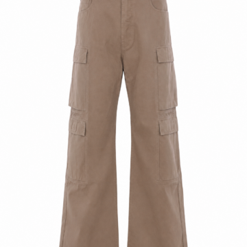 Taupe Wide-Leg Cargo Pants